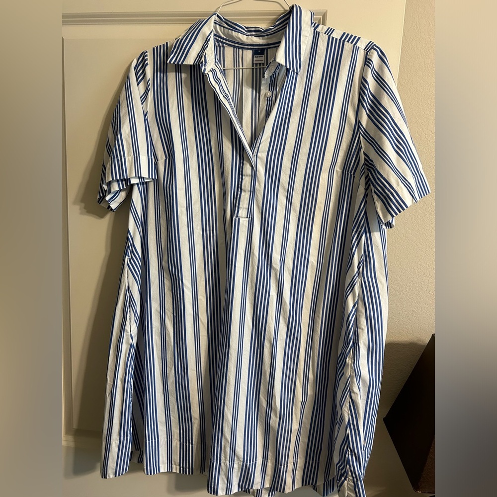 Old Navy Striped Blue and White Dress